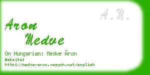 aron medve business card