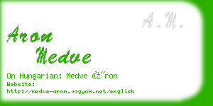 aron medve business card